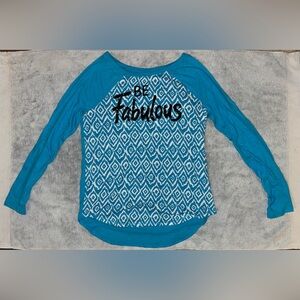Vintage Justice Girls Long Sleeve Shirt “Be Fabulous” size 20